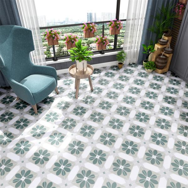 Superbe beige et bleu 20x20cm brique de feu mur intérieur carreaux de fleurs pour le balcon et la chambre à coucher 4 styles