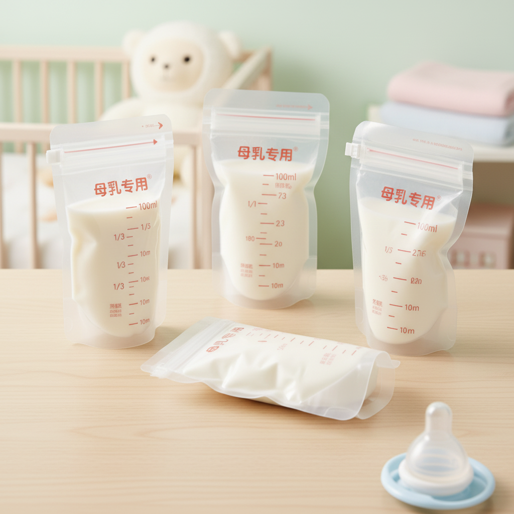 Custom Breast Milk Exclusive Storage Bags - 100ml Reusable Sealed Pouches with Clear Measurement Markings