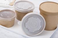 Leakproof do produto comestível personalizado para levar embora a bacia de sopa de papel descartável do copo da sopa