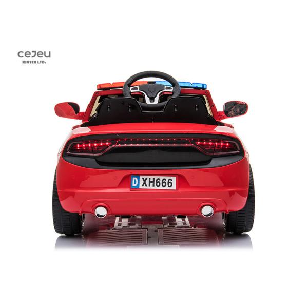 White Plastic Police Ride On 12v With Speaker 3 Speed Adjustable