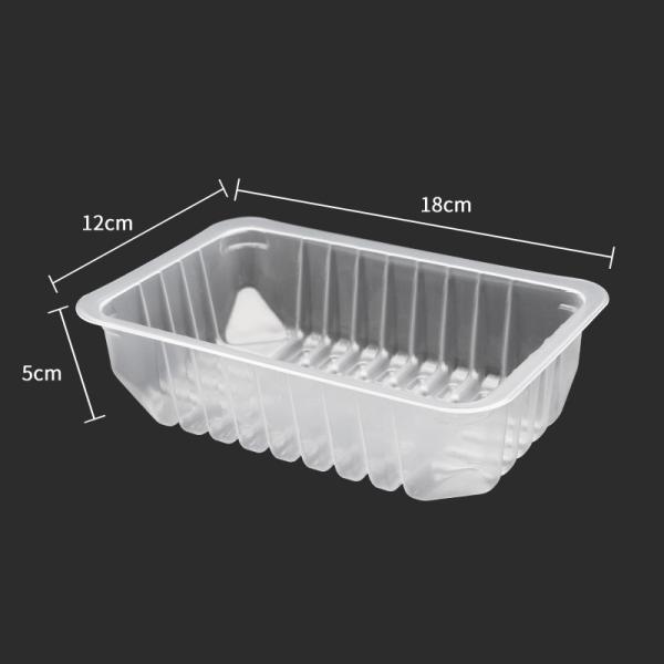 FDA Yellow 18*12*5cm Frozen Food Tray Packaging