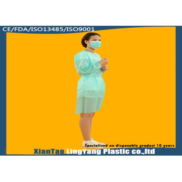 Light Green Sterile Waterproof Surgical Gowns Non Woven Surgical Products