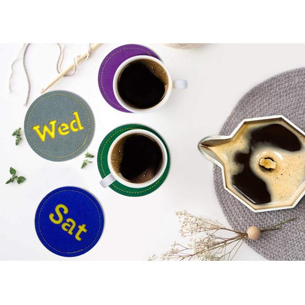 10*10cm Absorbent Nonslip Felt Coasters Table Decoration