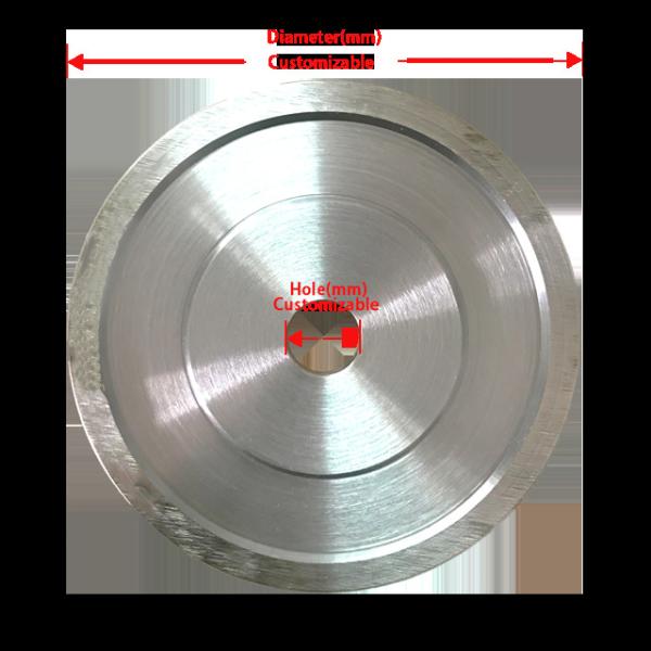 Pencil edge diamond bond grinding wheel for glass disc