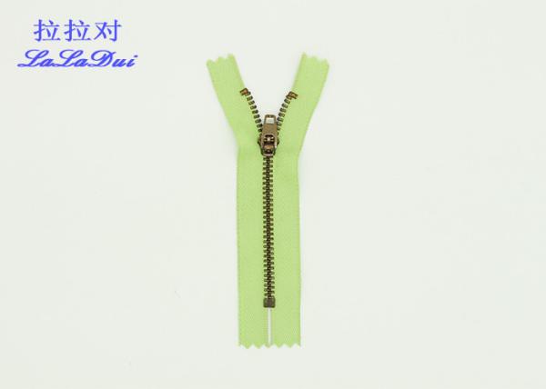 Pants / Jeans Closed Ended Metal Zips , Double Top Stop Chunky Open Ended Zips