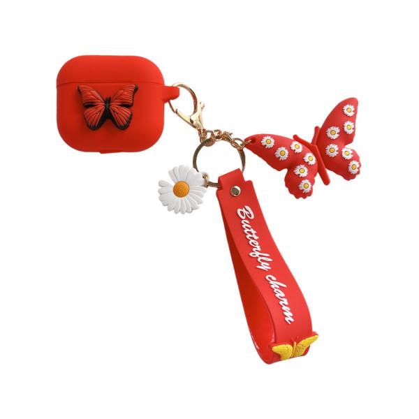 Silicone Wireless Earphone Case Cartoon Butterfly Doll Pendant For Airpods 3
