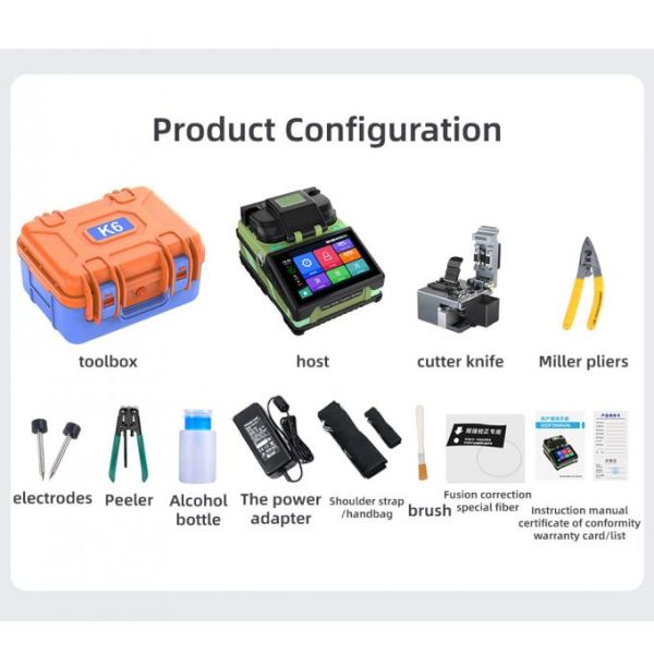 Optical Fiber Fusion Splicer Six Motors Core to Core Fusion Splicer