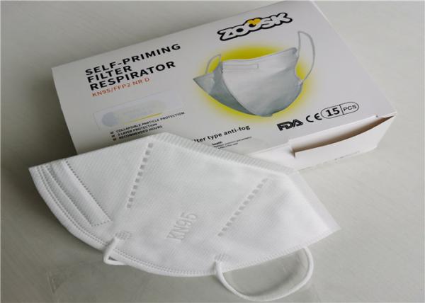 White Kn95 Disposable Face Mask 3d Design Ce Certified Packaging In English Ffp2