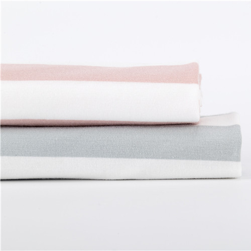 Простая футболка полосатая вязаная ткань 95% хлопка 5% спандекс 170 г летняя одежда