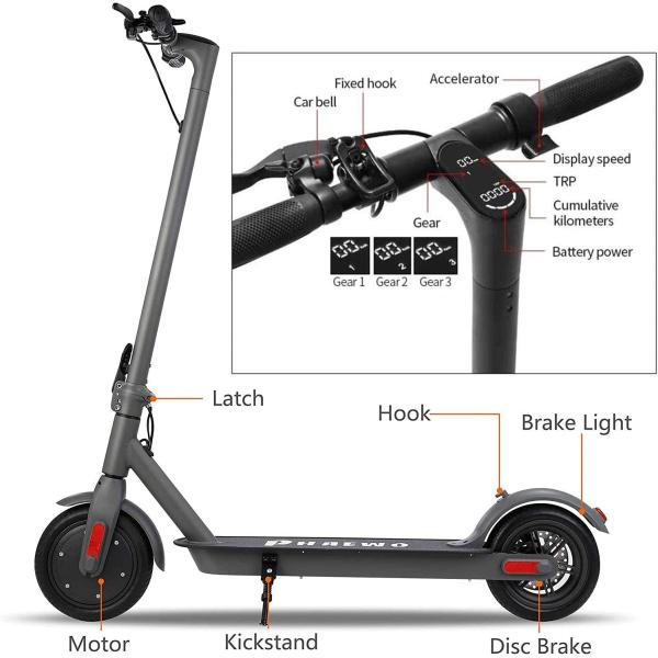 8.5 Inch Tire 350W Motor Two Wheel Electric Scooters