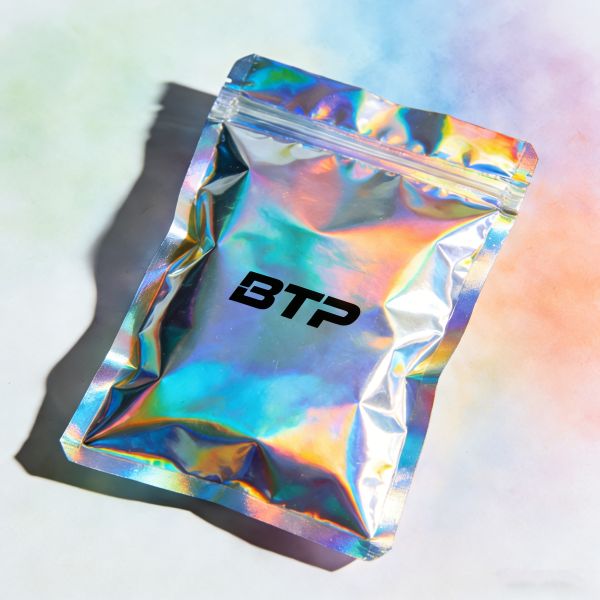 Custom Logo Digital Printed Doypack Ziplock Plastic Wholesale Holographic Yin Yang Mylar Zipper Bag