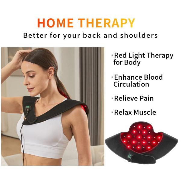 660nm 850nm Neck Pain Rehab Device Wearable Light Therapy Wrap Back Muscle Pain Relief