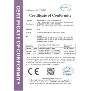 Shenzhen Ita Touch Technology Co., Ltd. Certifications