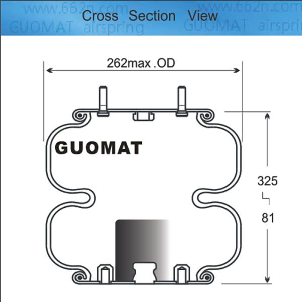 Contitech FD 200-25 717 Double Convoluted Air Spring 81mm Offset Air Fittings For Coal Mills