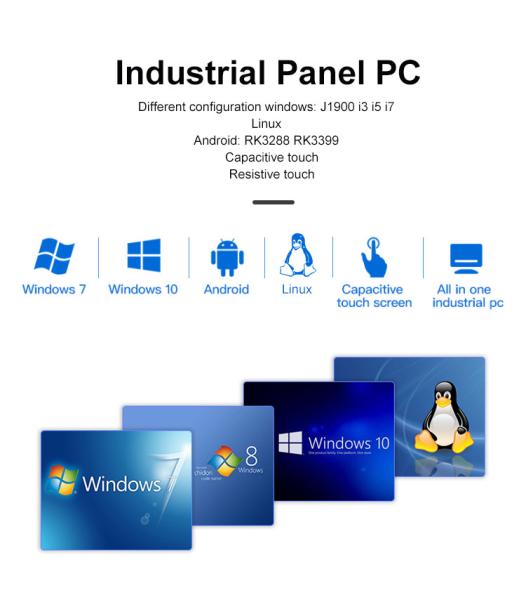 ストック 21.5' インダストリアルPC J1900/I3/I5/I7/RK3288/RK3399 CPU とハイデフィニション