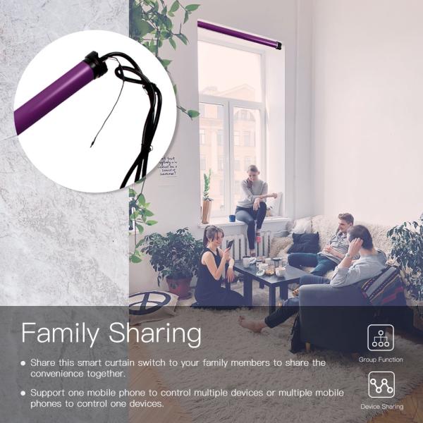 Manual 45mm Roller Blind Motor Diy 12v Tubular Motor Purple