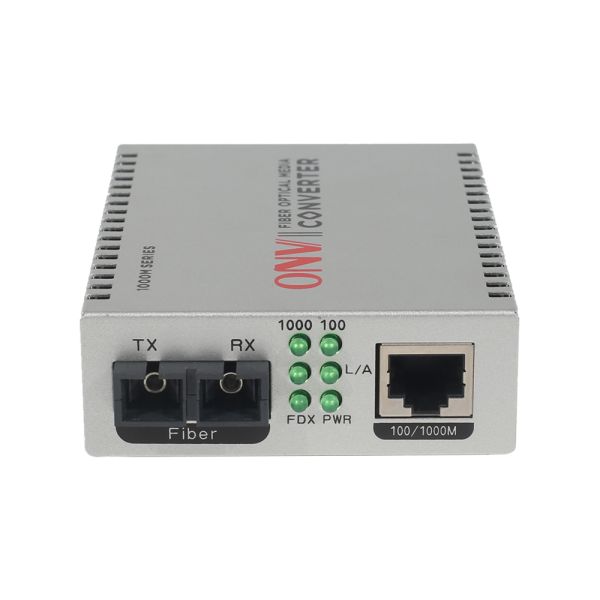 Steel Housing 2 Port Gigabit Optical Fiber Converter With 1.25G SC Fiber Port