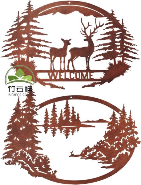 Wood Wall Art Forest Animal Rustic Wall Art Decor Laser Cutting