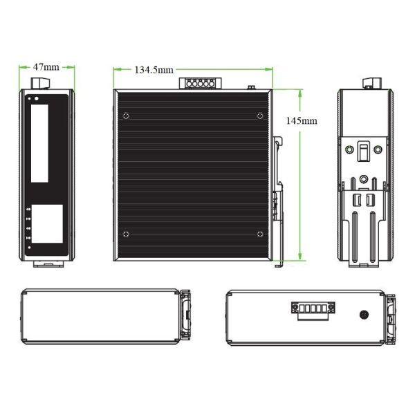 8 Port Gigabit Industrial PoE Switch With 30W PoE And 56Gbps Switching Capacity