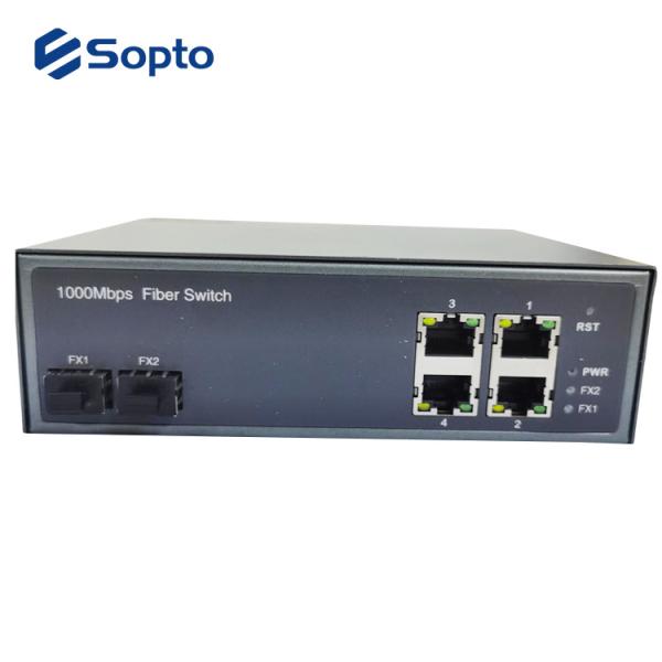 IEEE 802.3x 4 UTP Ports 10/100/1000M Fiber Media Converter