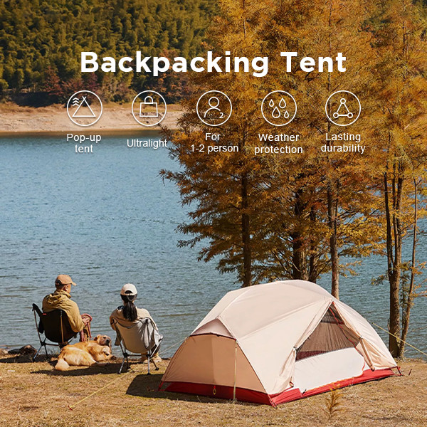 Oxford Cloth Camping Outdoor Tents Two Person Camping Tent Backpacking Tent 2.50kg