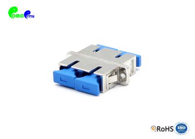 Adaptador da fibra ótica do metal do duplex do SC UPC da manutenção programada com perda de inserção da flange 0.2dB baixa