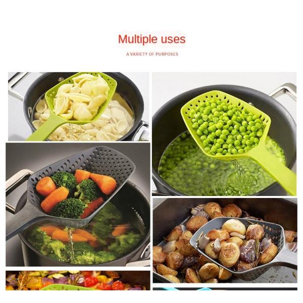 60g Sustainable Spaghetti Strainer Non Stick Scoop Pasta Spoon Set for Easy Cooking