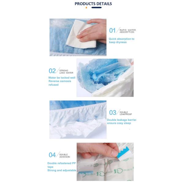 Пеленка изготовленной на заказ Nonwoven ткани OEM устранимая взрослая