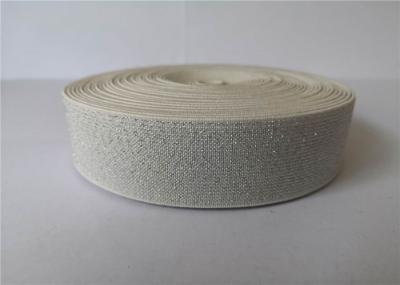 Decorative Woven Polyester Webbing Straps For Panty White Clip Bright Wire 4mm