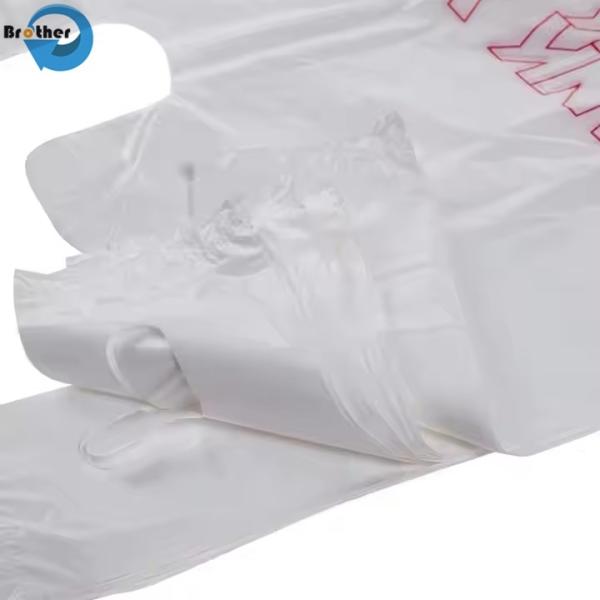 Durable Printed Logo Design LDPE HDPE Custom Thank You Plastic Shopping Bags Vest Handle Carrier Grocery Bags Plastic Bags