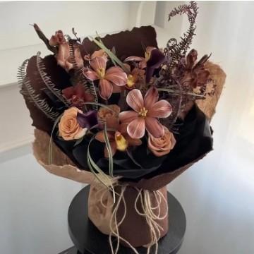 DIY Flower Shop Packaging Maillard Series Fashion Kraft Paper Flower Bouquet Handmade Floral Materials 60*60cm