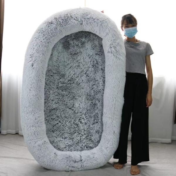 Manufacture 160cm Non-Slip Washable Long Plush Giant Fluffy Pet Bed For Cat Dog For Pet Animals