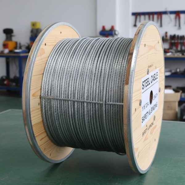 Galvanized Steel Aircraft Cable 1/16 Diameter 3000m Length with 1770 MPa Tensile Strength for Safety Protection