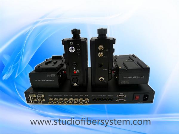 Studio camera fiber system for JVC cameras working with Datavideo MCU-100J control unit