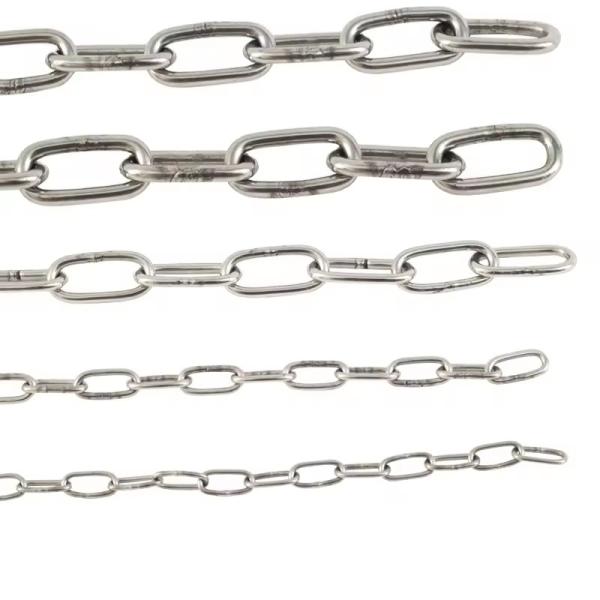 Polish SS201 SS304 Stainless Steel Lifting Chain DIN5685C DIN763 Rustproof