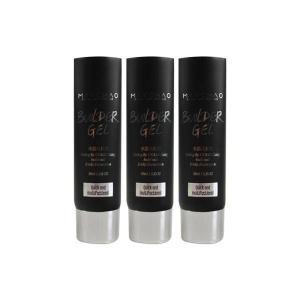 Custom Transparent full plastic 50g hand lotion tube / empty cosmetic plastic clear tube for hand cream
