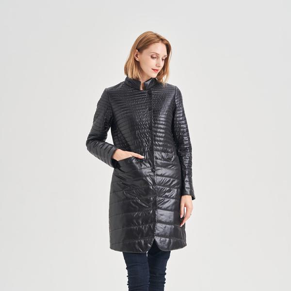 FODARLLOY New Design Winter Puffer Jacket Ladies Warm Hooded Cotton Padded Clothes Slim Long Women Coats