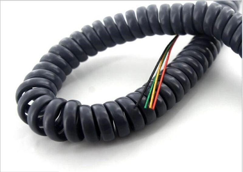 UL Coiled Spiral Industrial Flexible Cable Retractable
