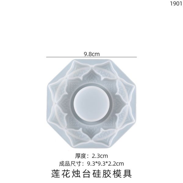 Crystal dropper DIY resin grinding tool irregular pattern flower candle holder storage silicone mold