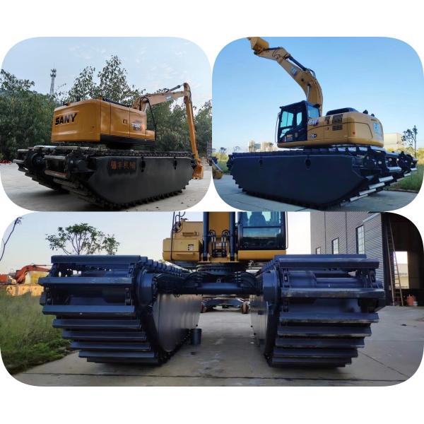Excavadora anfibia flotante Pontoon Buggy de pantano Conversión Sany SY135