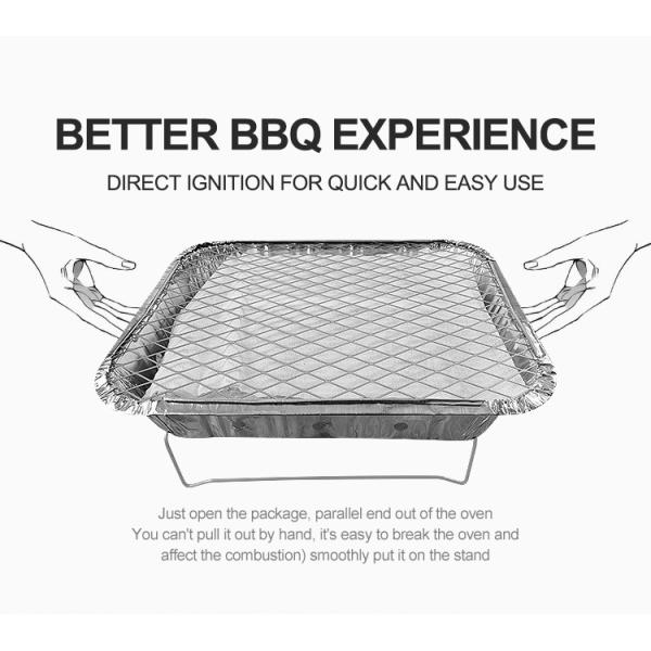 Одноразовая гриль для барбекю сетка одноразовая гриль с бамбуковым углем