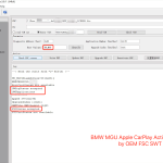BMW Head Unit MGU ID7 BMW  Apple Carplay FSC Code Apple CarPlay Enabling