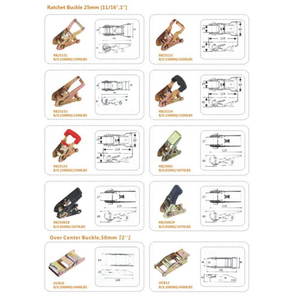 Automobile & Motorcycle Ratchet Strap Parts For Car Trailer Straps OEM Avaliable