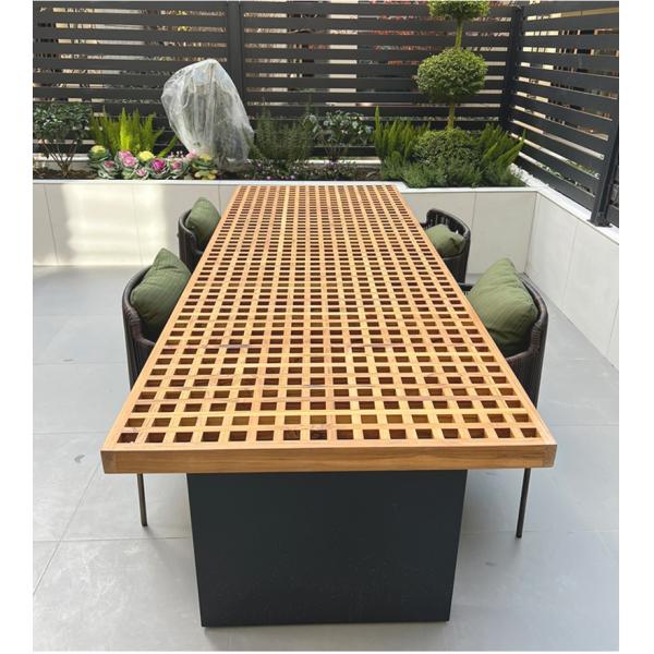 Customize Color Outdoor Garden Patio Dining Table And Chairs PE Rattan Modern Chair Set
