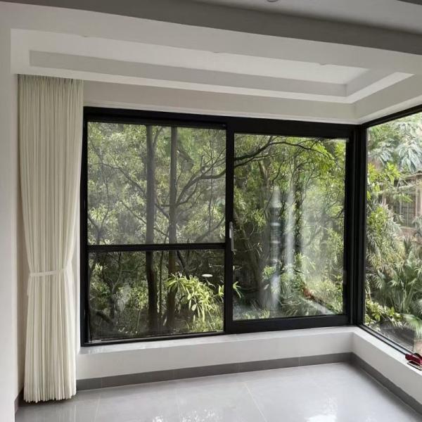 Fashion New Design Aluminio de doble acristalamiento ventana corredera con vidrio de baja intensidad para espacios pequeños