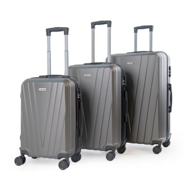 Valise rigide avec roues tournantes, poignée réglable en hauteur et pieds latéraux légers imperméable à l'eau pour les voyages d'affaires