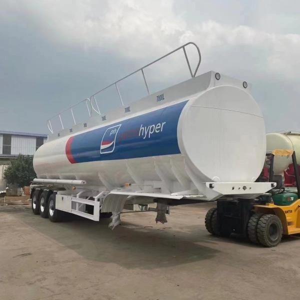 7000L Used Fuel Tanker Trailer For Oil Delivery 3 Axis Customized