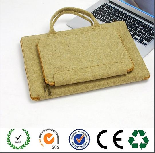 Promotional Functional zipper closure felt laptop bag from china manufacturer