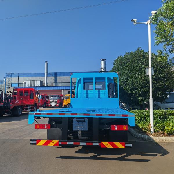 Camión de transporte de contenedores de plataforma Dongfeng de 20 pies con cerraduras giratorias