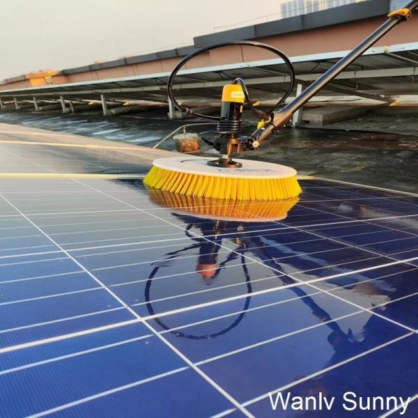 WLS-3-1-7WL Affordable Solar Panel Cleaning Brush with 7.5 M Handle and Brush-Less Motor